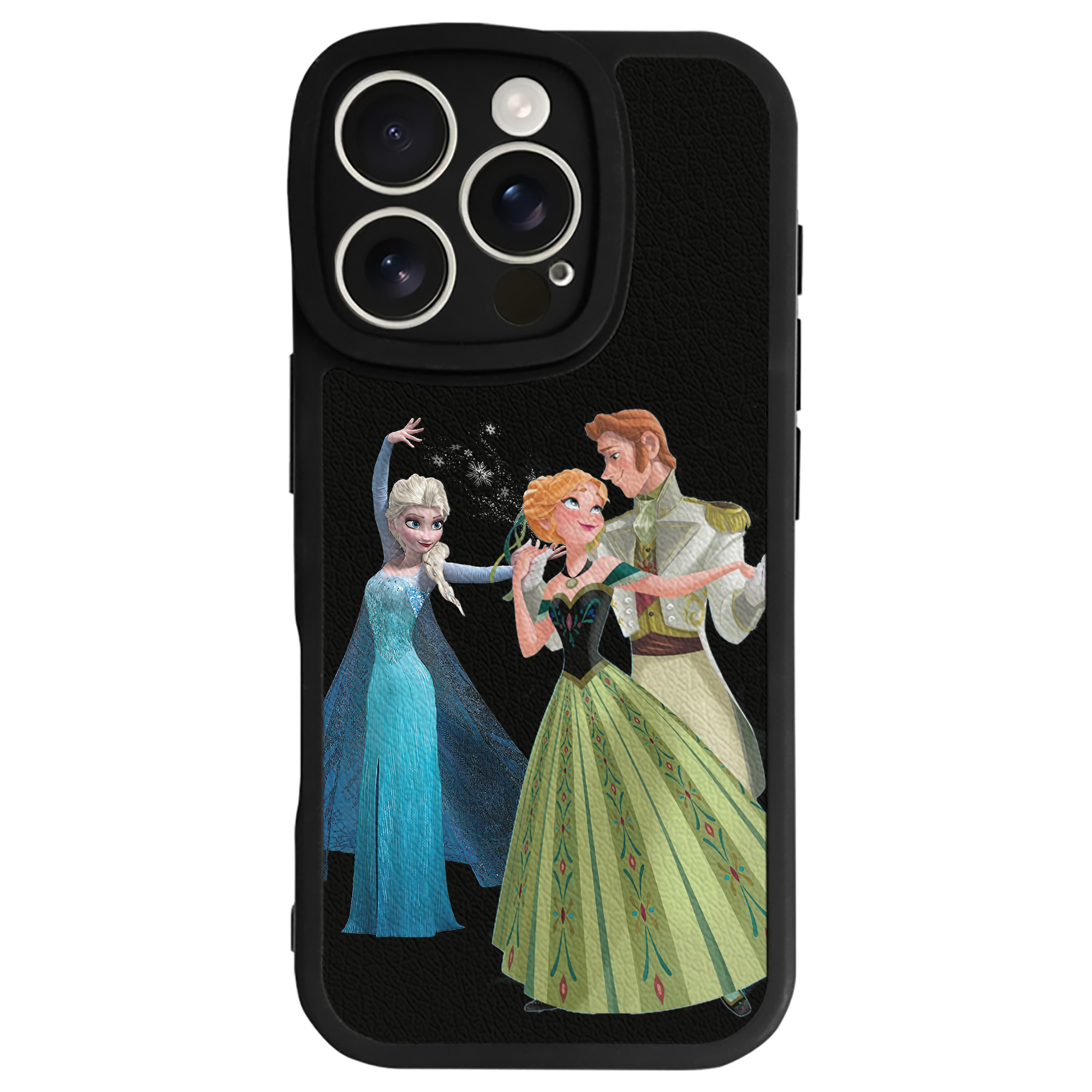 （画像用） アナと雪の女王 アンナ エルサ Frozen Anna Elsa 【iPhone 16シリーズ対応】シリコンスマホケース（レザー調） 材質：シリコン